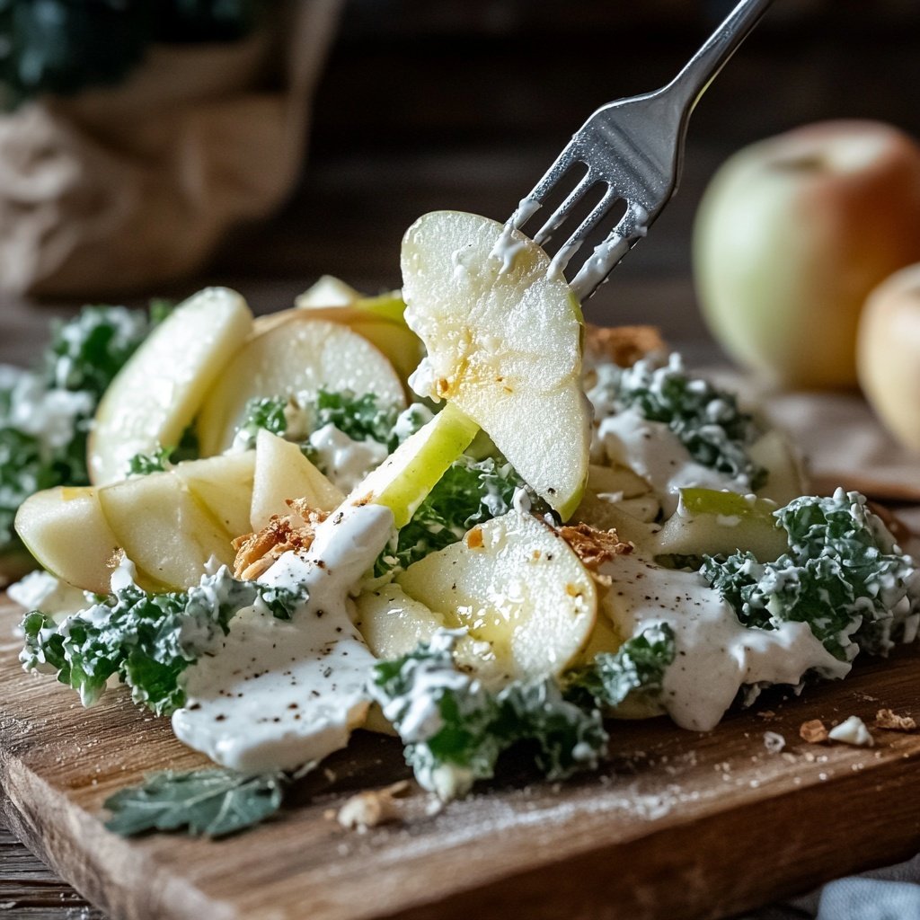 Chinakohl-Apfel-Salat mit veganem Joghurtdressing