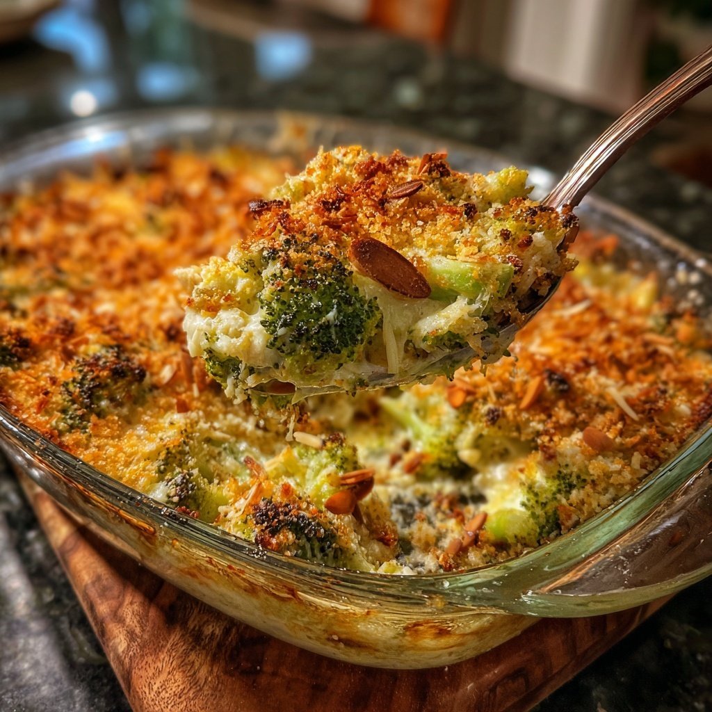 Brokkoli Mandel Auflauf Mit Parmesan