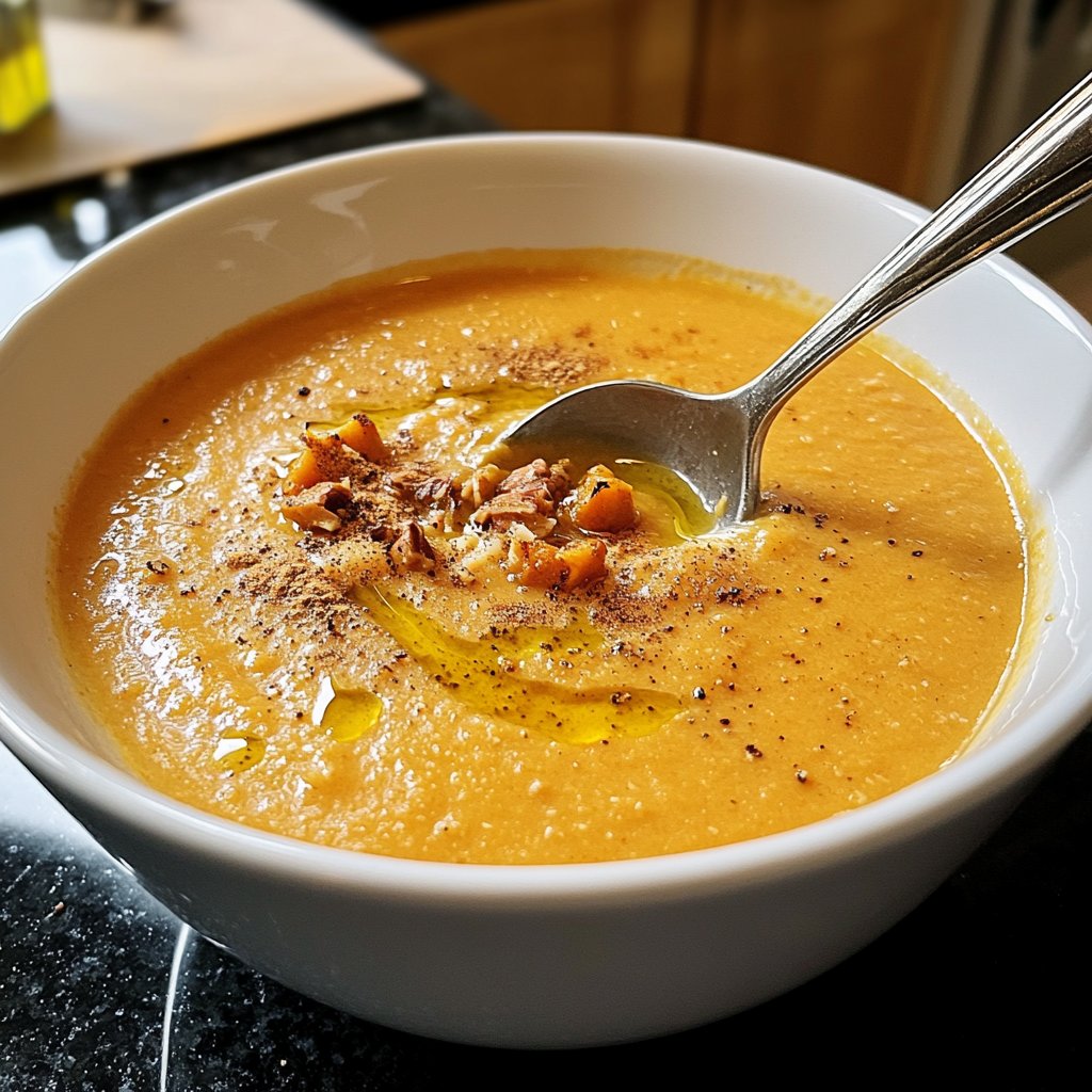 Kürbissuppe ohne Mixer