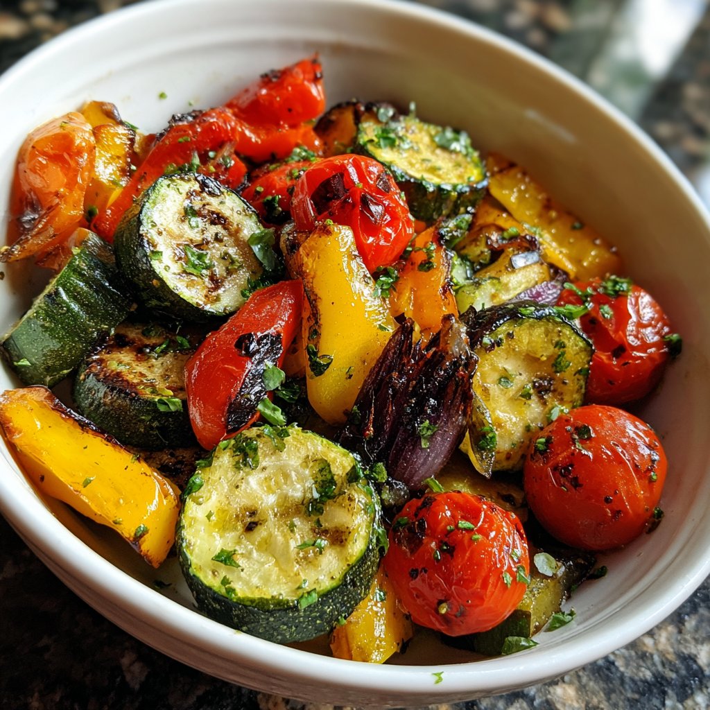 Abendessen mit gebratenem Gemüse