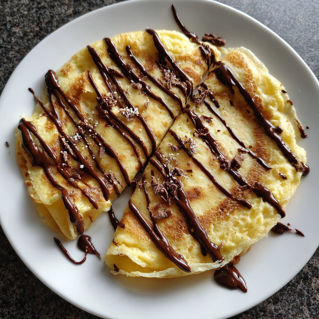 Pfannkuchen mit Schokostreifen